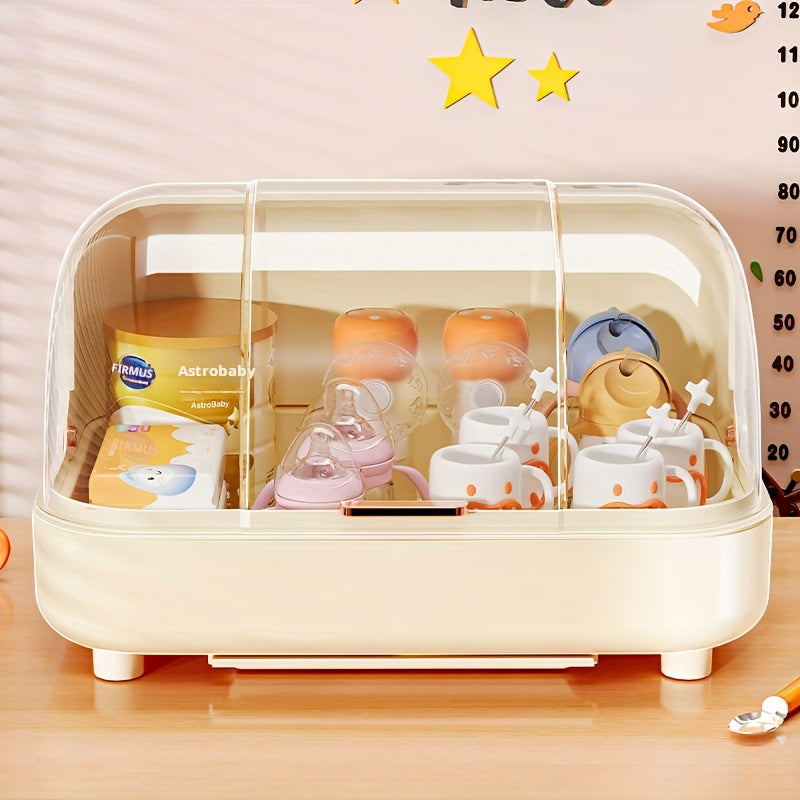 1pc Open-Style Storage Box, Cup Holder, Tea And Water Organizer, Dry-Wet Separation, Kitchen Storage Organizer, 2 Colors Optional