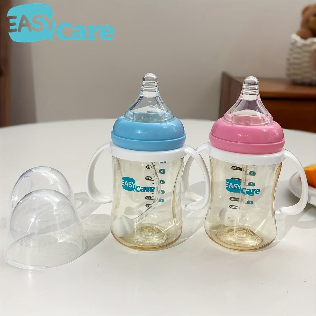 6 Pack EASYCARE Wide-Mouth Baby Bottle, 236.22-472.44inch Nipple, 180Ml\u002F6.3Oz PPSU - Drop-Proof with Gravity Ball Sippy & Straw Cup, Easy to Grip & Clean - Ideal for Baby Showers, Gender Reveals, Weddings Gifts