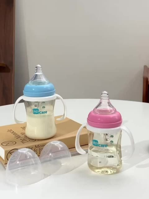 6 Pack EASYCARE Wide-Mouth Baby Bottle, 236.22-472.44inch Nipple, 180Ml\u002F6.3Oz PPSU - Drop-Proof with Gravity Ball Sippy & Straw Cup, Easy to Grip & Clean - Ideal for Baby Showers, Gender Reveals, Weddings Gifts