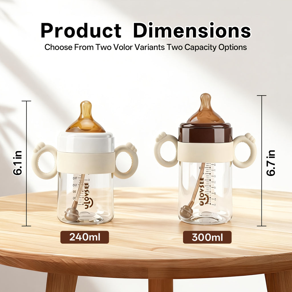 3 in 1 Wide Neck PPSU Baby Bottle with Duckbill Spout for Children Aged 6 Months to 3 Years, Ideal for Versatile Feeding And Drinking
