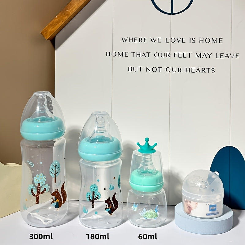 New Baby Bottle Set - Wide-Neck Bottle 4pcs Gift Set, High-End Baby And Mother Product, Anti-Fall And Anti-Colic