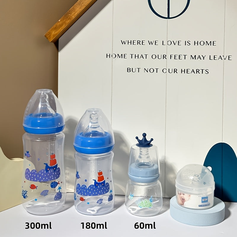 New Baby Bottle Set - Wide-Neck Bottle 4pcs Gift Set, High-End Baby And Mother Product, Anti-Fall And Anti-Colic