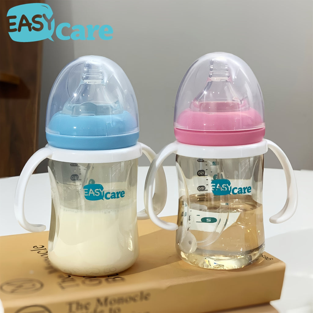 6 Pack EASYCARE Wide-Mouth Baby Bottle, 236.22-472.44inch Nipple, 180Ml\u002F6.3Oz PPSU - Drop-Proof with Gravity Ball Sippy & Straw Cup, Easy to Grip & Clean - Ideal for Baby Showers, Gender Reveals, Weddings Gifts
