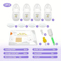 Bimirth S1016 Wide Mouth Youngsters Bottles, 12pcs Set in White - Includes Feeding & Milk Storage Accessories, Ideal Youngsters Gift Package