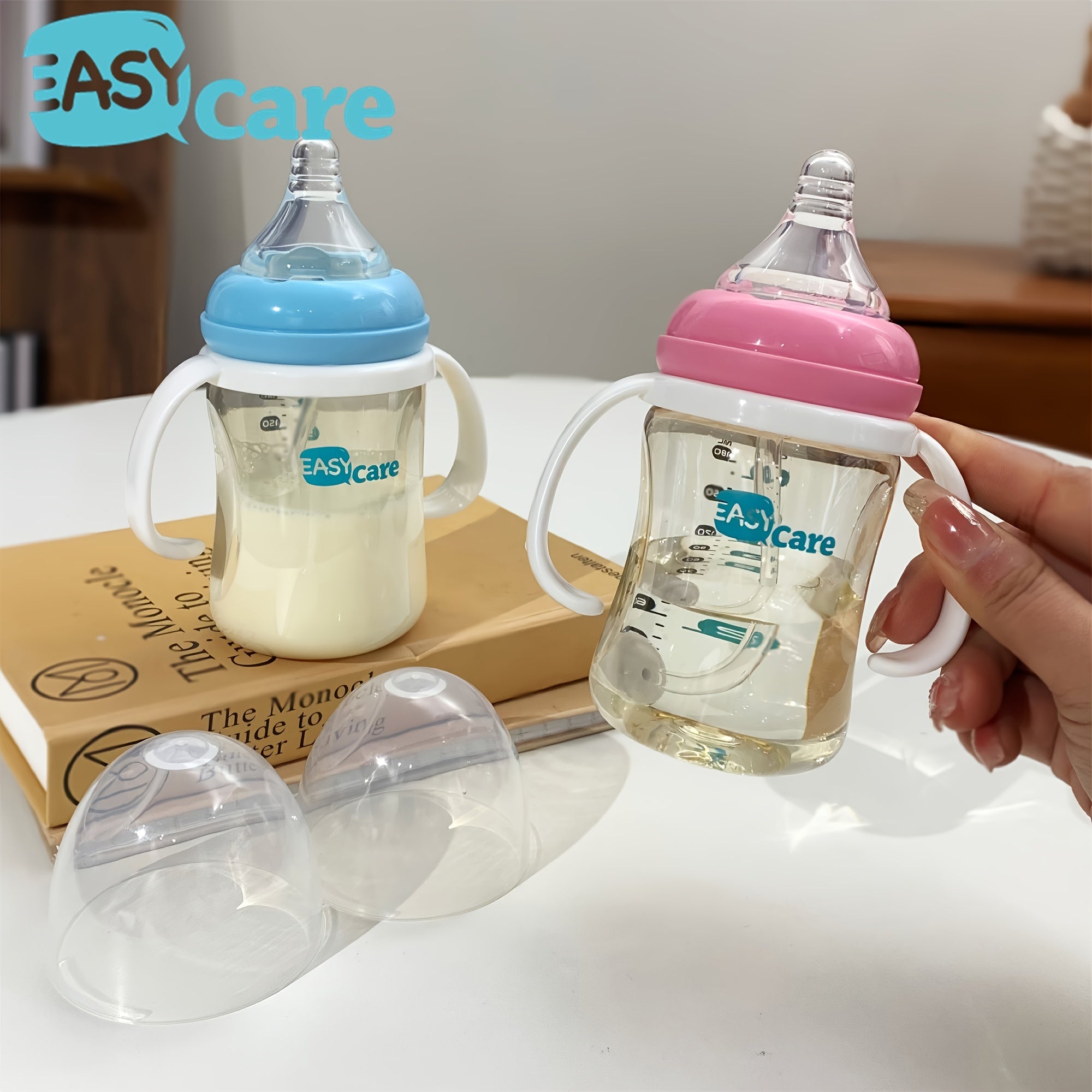 6 Pack EASYCARE Wide-Mouth Baby Bottle, 236.22-472.44inch Nipple, 180Ml\u002F6.3Oz PPSU - Drop-Proof with Gravity Ball Sippy & Straw Cup, Easy to Grip & Clean - Ideal for Baby Showers, Gender Reveals, Weddings Gifts
