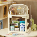 1pc Multi-Functional Bottle Drying Rack | Flip Cover, Dust-Proof, Large Capacity, PP Material, Includes Storage for Bottles and Formula