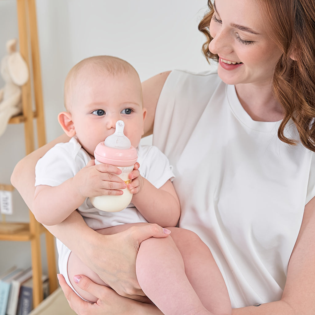 Oberni Anti-Colic 4oz\u002F 120ml BPA Free Glass Baby Bottles, 0+ Months, Slow Flow Breast-Like Nipple, Designed For Seamless Transition Between Bottle & Breast, Blue\u002FGreen\u002FPink, Pack Of 2\u002F3