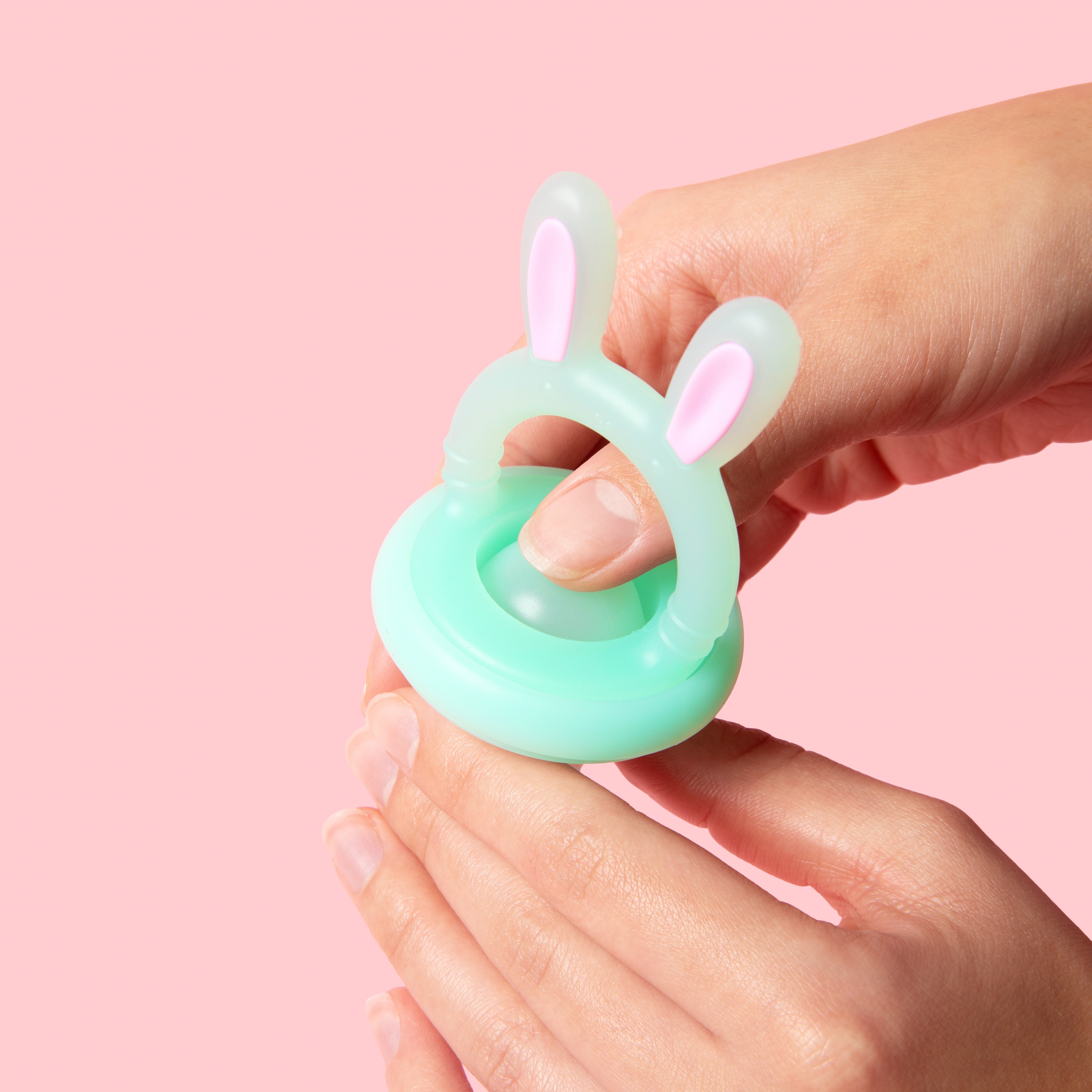 Vesta Baby Fruit Feeder - 2 Sizes Soft Silicone Freezable Fresh Food Nibbler For Safe Infant Self Feeding - Solid Foods Weaning Pacifier & Teether Set - Bunny Teething Toy For Babies 4M+
