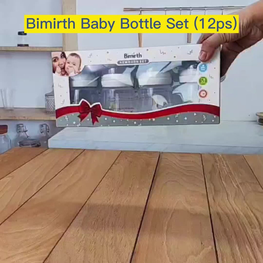 Bimirth S1016 Wide Mouth Youngsters Bottles, 12pcs Set in White - Includes Feeding & Milk Storage Accessories, Ideal Youngsters Gift Package