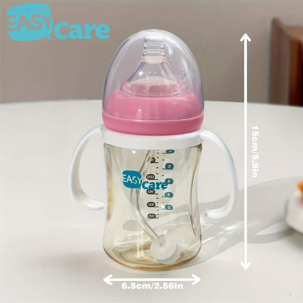 6 Pack EASYCARE Wide-Mouth Baby Bottle, 236.22-472.44inch Nipple, 180Ml\u002F6.3Oz PPSU - Drop-Proof with Gravity Ball Sippy & Straw Cup, Easy to Grip & Clean - Ideal for Baby Showers, Gender Reveals, Weddings Gifts