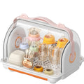 Bottle Drying Rack Storage, Nursing Bottle Storage Box Organizer with Cover, Portable Kitchen Cabinet Organizer, Durable Countertop Dryer