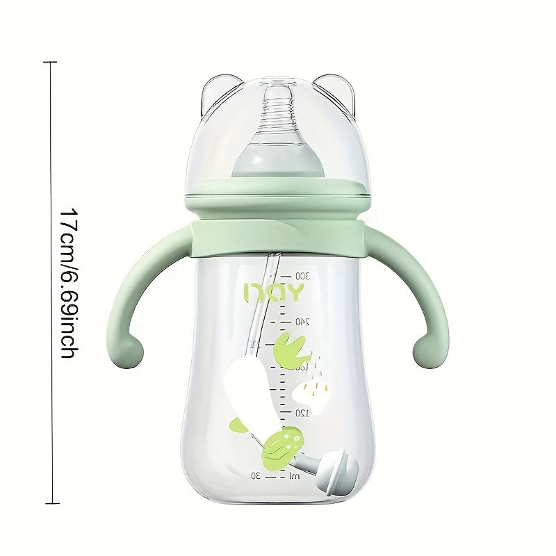 2pcs\u002F1pc Baby Feeding Bottle with Handle And Lid, Water Milk Formula Feeding Supplement Bottle for Infant Toddler